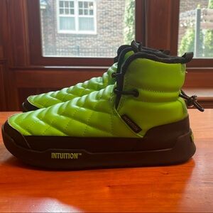 Green and Black Rain & Snow Boots with Durable Sole